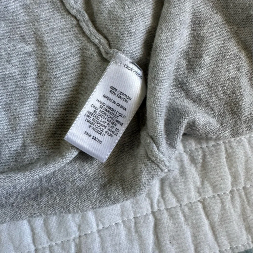 Express Y2K Cotton Open Cardigan Sweater Light Gray S Small